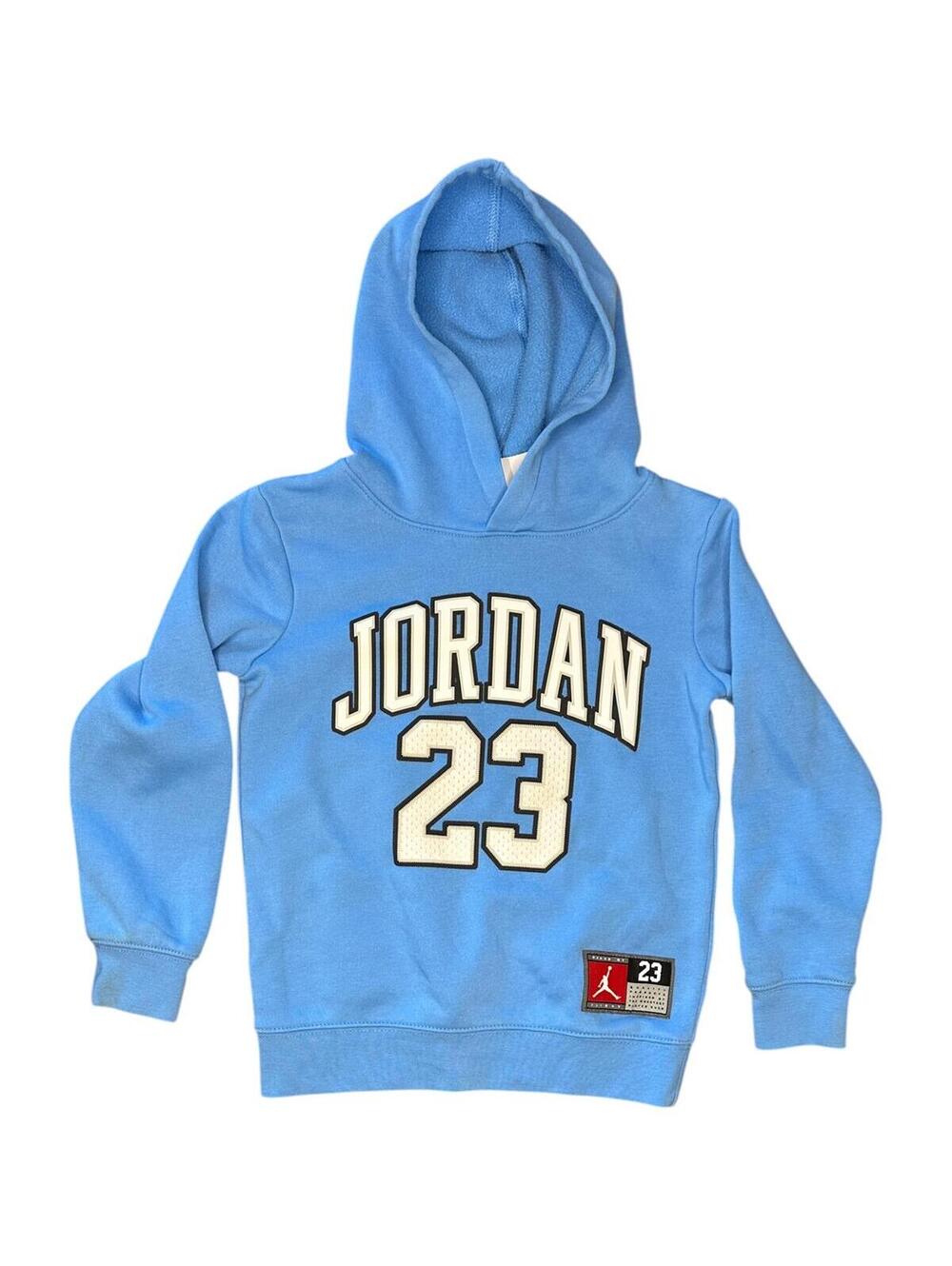 Jordan Kids Light Blue Pullover Hoodie, Size M 5-6y